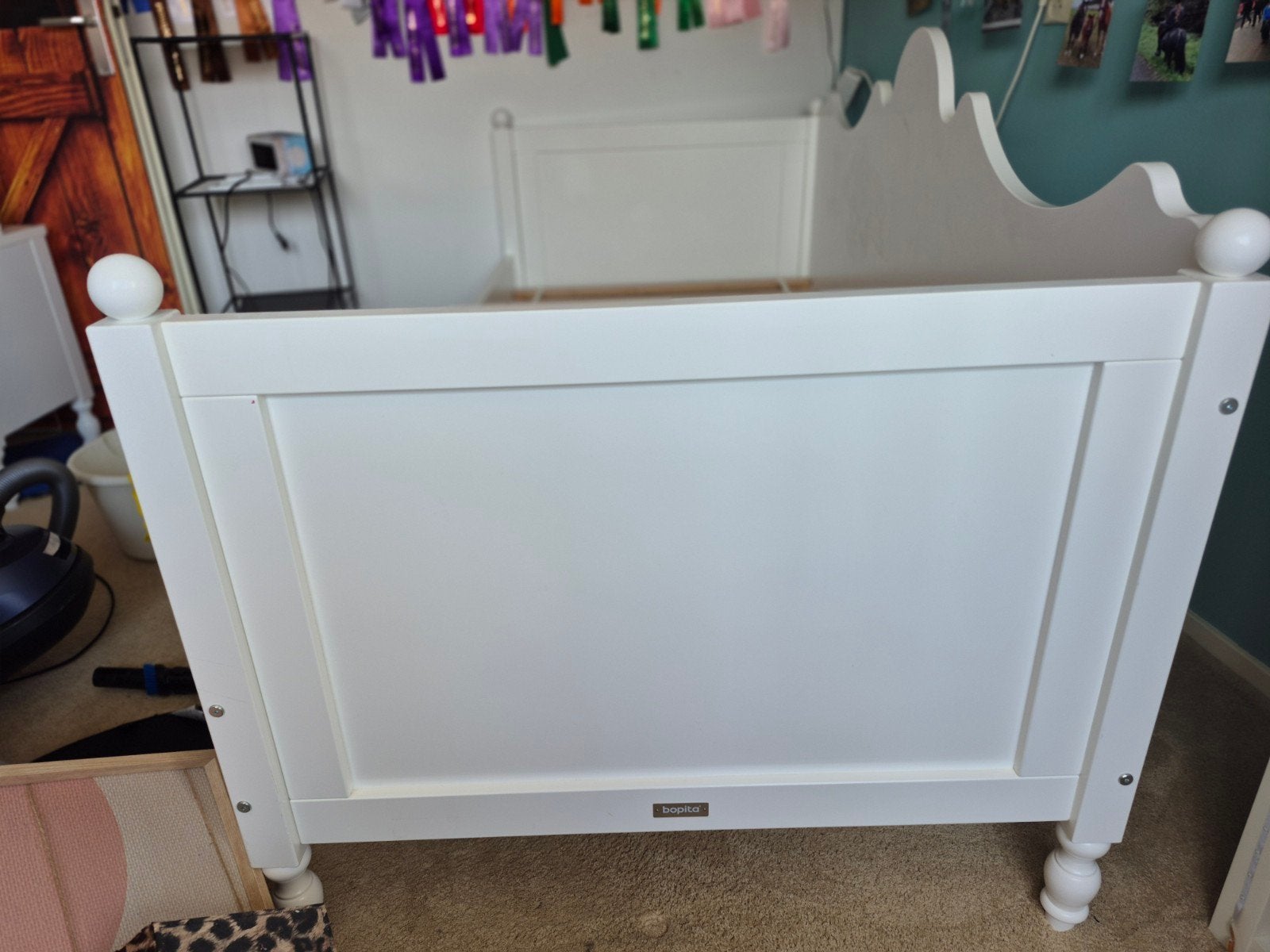 bed 90x200 Bopita, Ophalen, Eenpersoons, Wit, Zo goed als nieuw