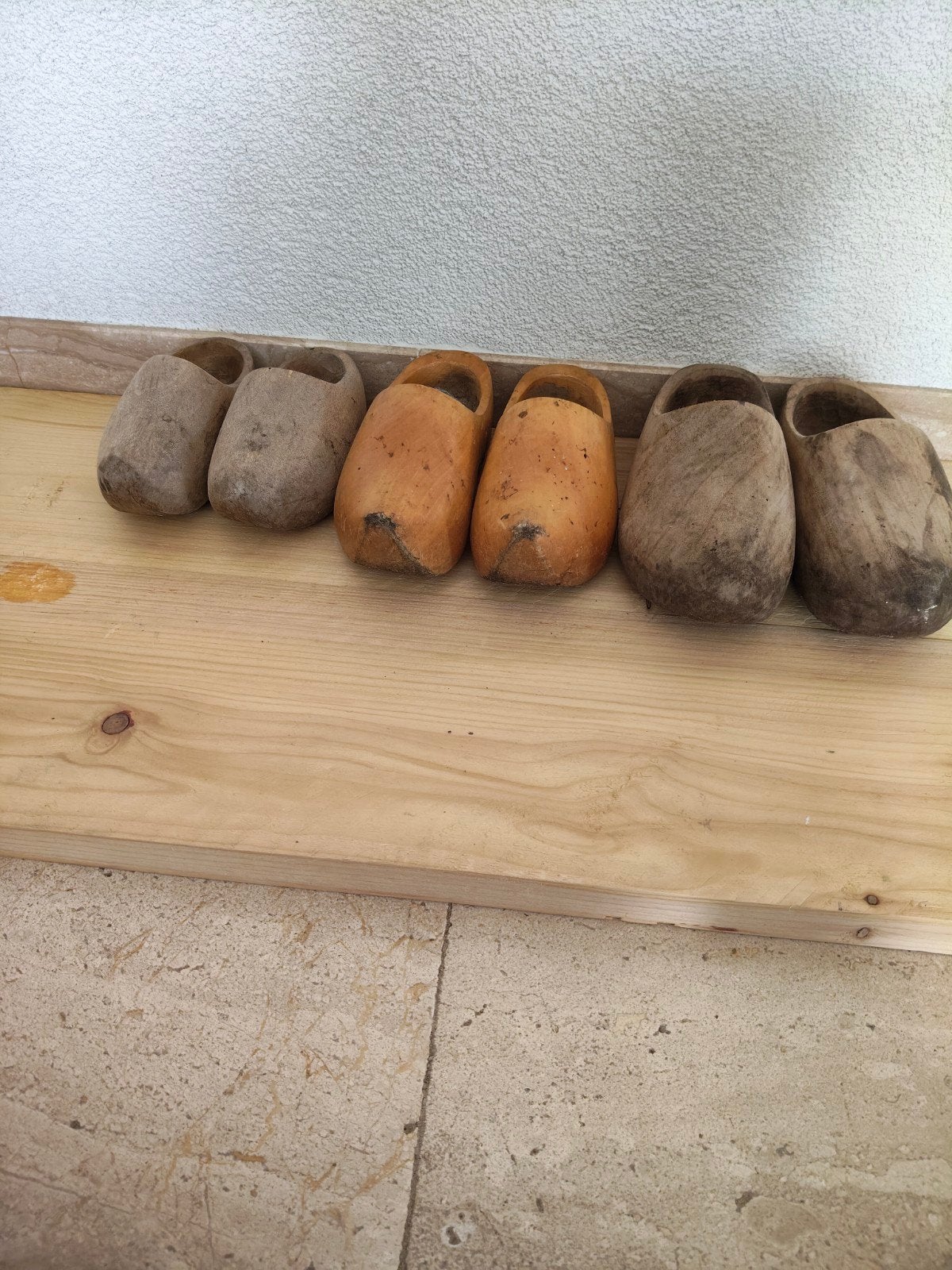 Set van 3 paar vintage houten klompen, Ophalen of Verzenden