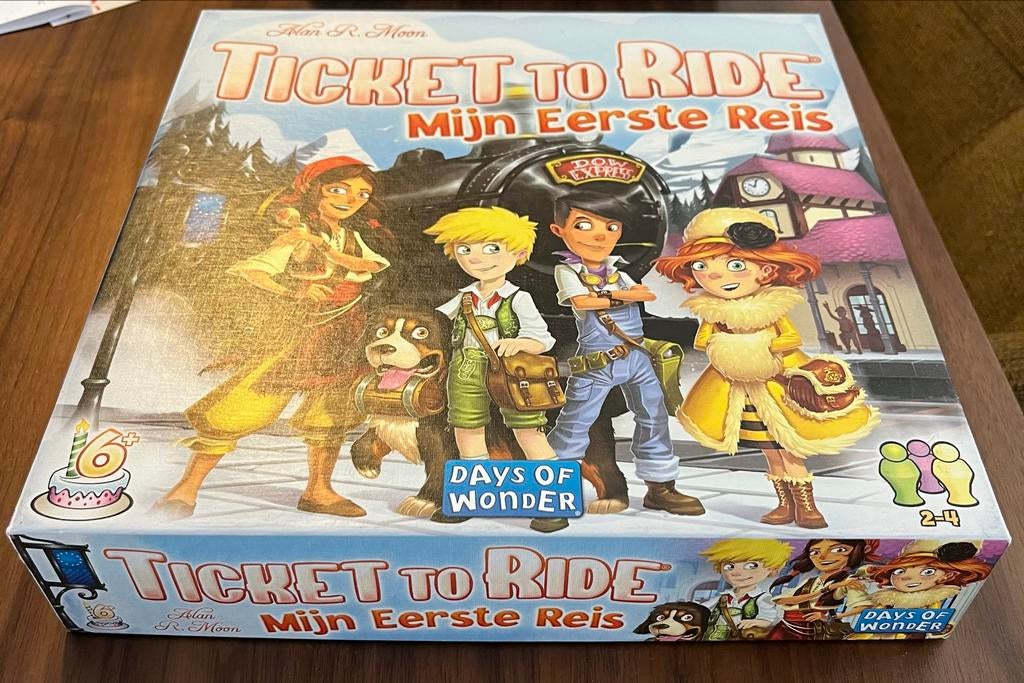 Ticket to Ride: Mijn Eerste Reis - Familiespel, Drie of vier spelers, Ophalen, Zo goed als nieuw