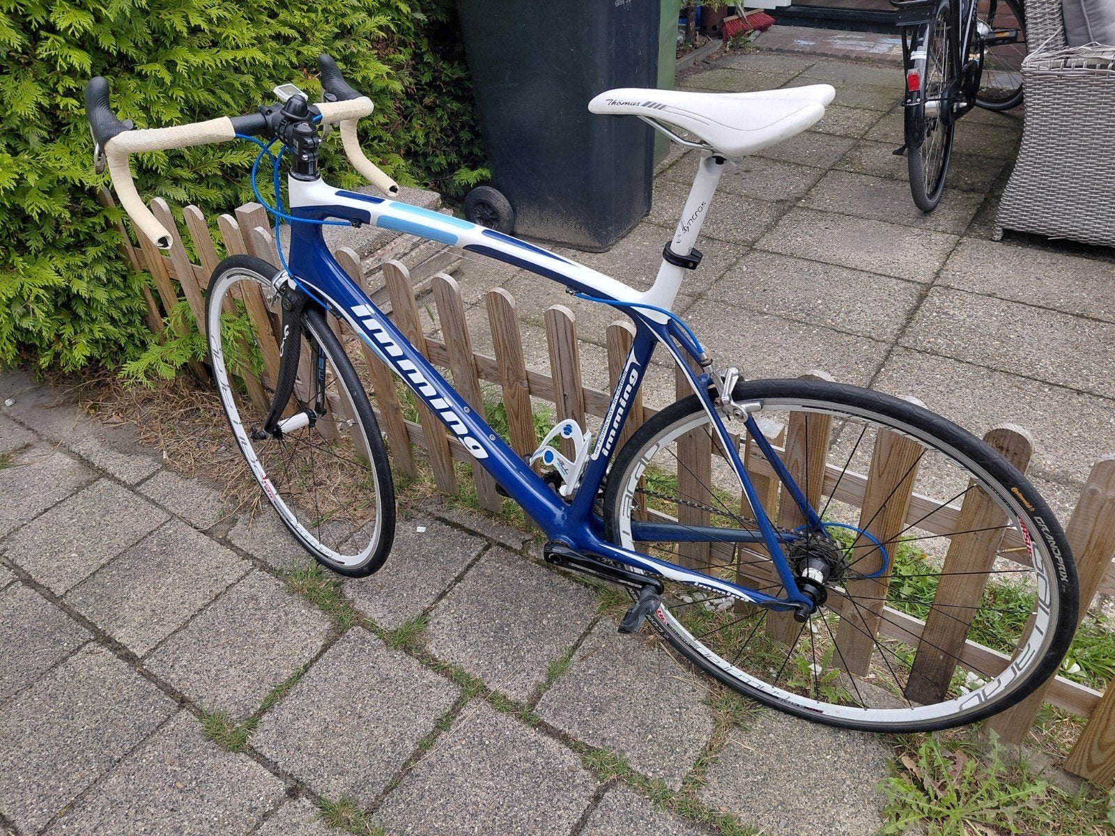 Imming Racefiets HM Technology 3K Carbon - Blauw/Wit, 28 inch, Gebruikt, Carbon, Meer dan 20 versnellingen