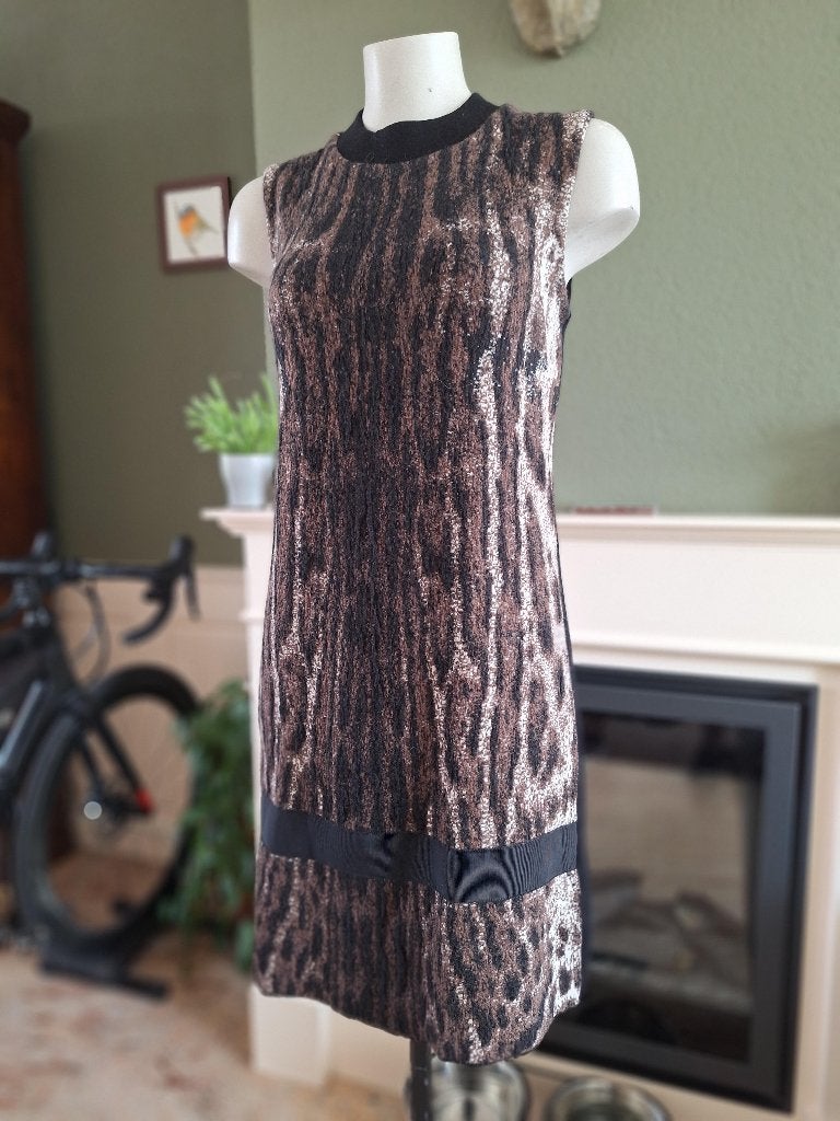 D.Exterior wol alpaca winter d exterior jurk M 38, Kleding | Dames, Jurken, Maat 38/40 (M), Bruin, Verzenden, D. Exterior