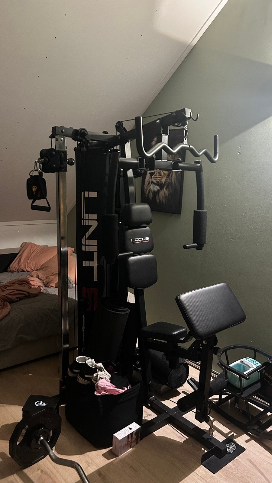 Home Gym - Focus Fitness Unit 6 Krachtstation, Sport en Fitness, Fitnessapparatuur, Gebruikt, Krachtstation, Armen, Ophalen of Verzenden