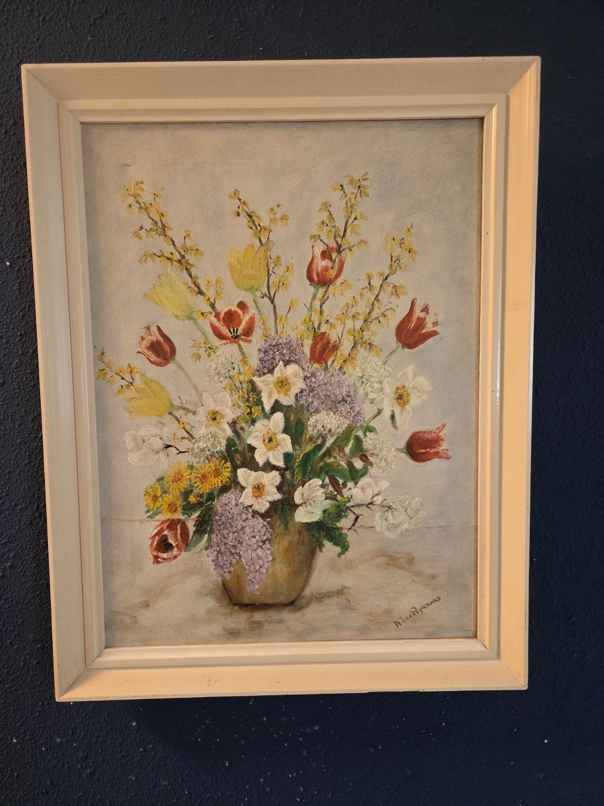 Bloemstilleven door A.J. van de Wijngaard (1888-1959), Ophalen