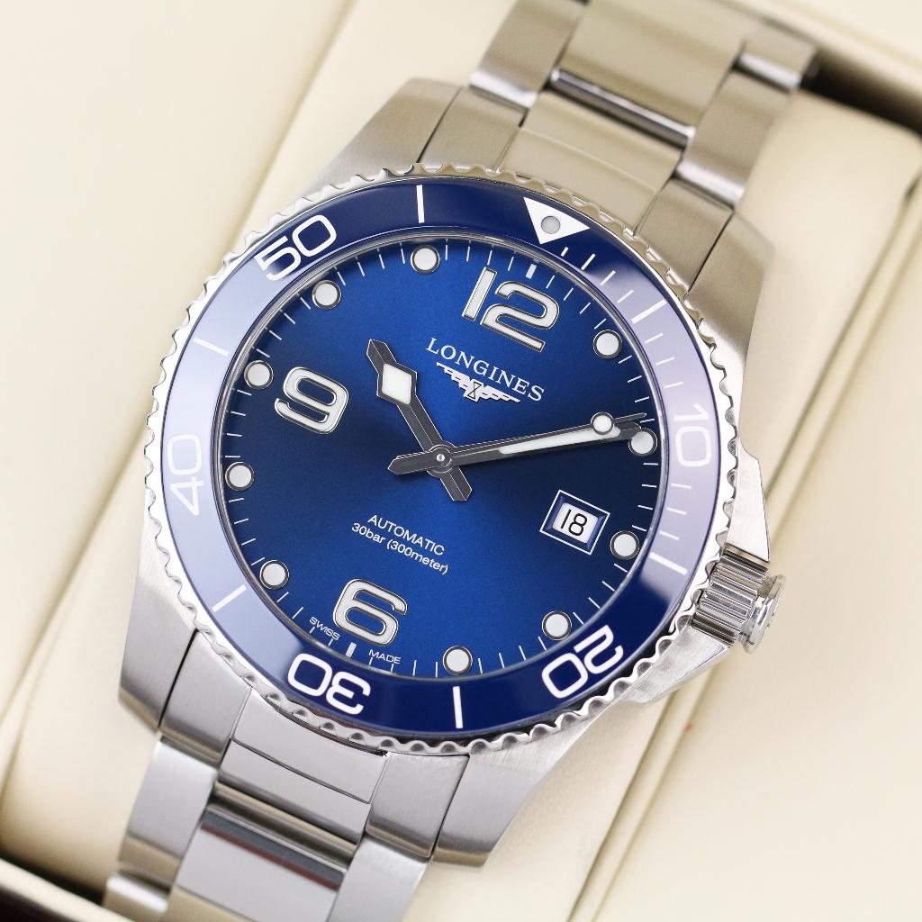 Longines HydroConquest Ceramic Blue 41 (Zeer goed/ 2019), Overige merken, Staal, Staal, Polshorloge