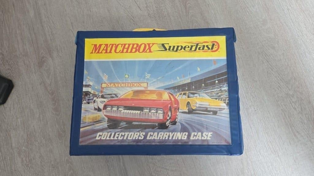 Vintage Matchbox Superfast Koffer met +/- 36 Autootjes, Ophalen of Verzenden