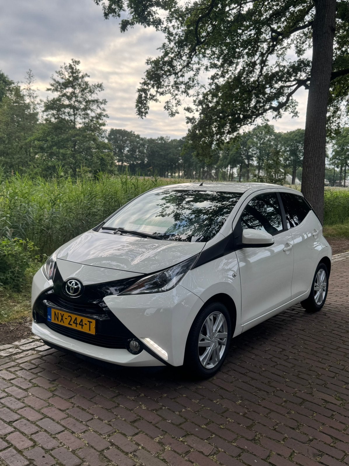 Toyota Aygo 1.0 Vvt-i 69pk 5D 2017 Wit, Auto's, Toyota, Voorwielaandrijving, Stof, Elektrische ramen, 4 stoelen