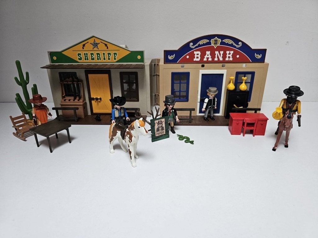 Playmobil Western Sheriff's Office & Bank, Gebruikt, Gebouw, Complete set, Ophalen of Verzenden