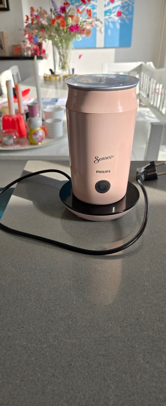 Philips Senseo Melkopschuimer CA6500 - Roze, Ophalen, Zo goed als nieuw, Elektrische melkopschuimer