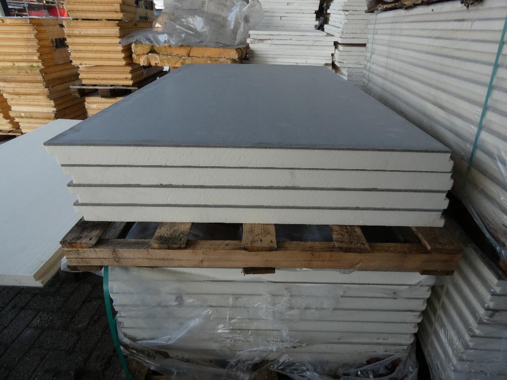 Geïsoleerde kantplank 8mm XPS 60mm 1200x2000x68mm (BxLxD), Doe-het-zelf en Verbouw, Isolatie en Afdichting, Ophalen, 4 tot 8 cm