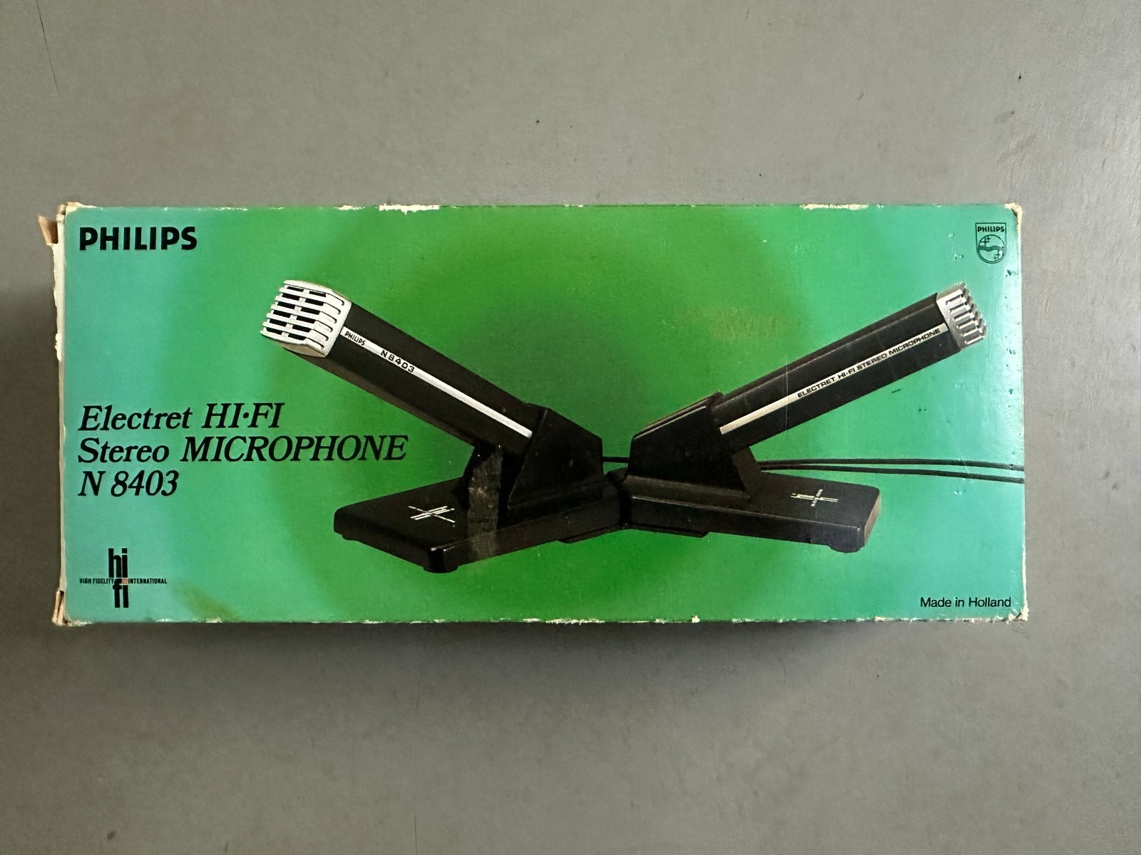 Philips Electret Hi-Fi Stereo Microfoon N 8403, Muziek en Instrumenten, Microfoons, Ophalen, Zo goed als nieuw, Studiomicrofoon