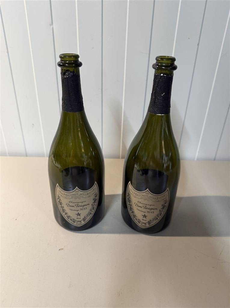 2x Dom Perignon 2013 Champagne Flessen - Lege Verzamelobject, Ophalen of Verzenden, Zo goed als nieuw, Overige typen
