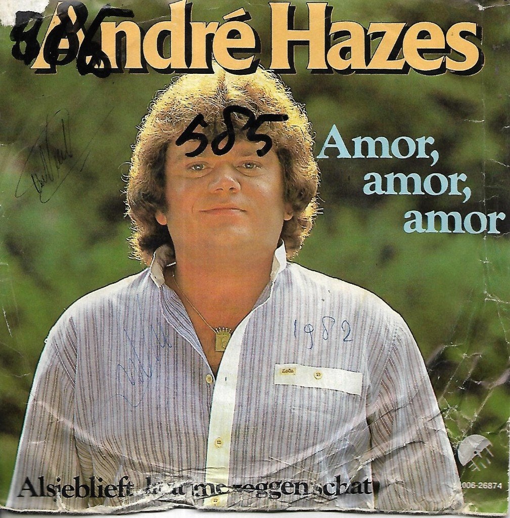 Andre Hazes - Amor, amor, amor., Cd's en Dvd's, Vinyl Singles, Ophalen of Verzenden, Zo goed als nieuw, 7 inch, Nederlandstalig