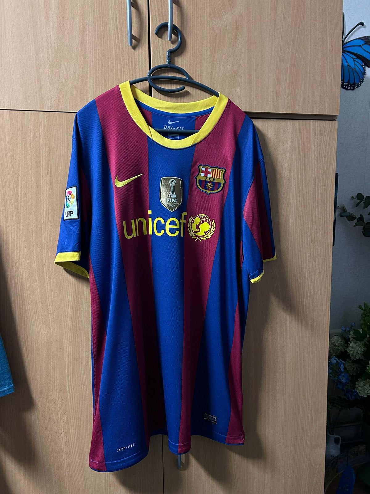 FC Barcelona Thuisshirt Iniesta/Xavi - Maat XL, Sport en Fitness, Maat XL, Ophalen of Verzenden, Zo goed als nieuw, Shirt