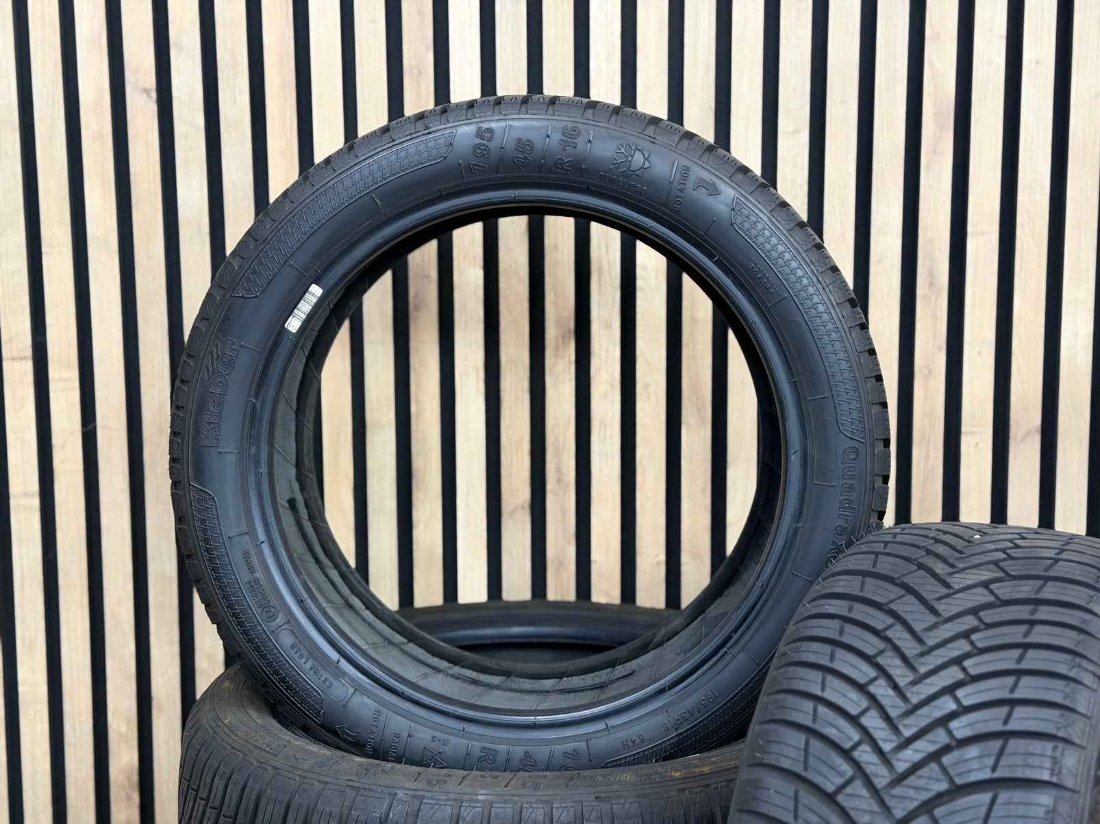 4x 195-45-16 KLEBER ALL SEASON 7mm €250,- all incl!, Ophalen, 16 inch, All Season, Band(en)