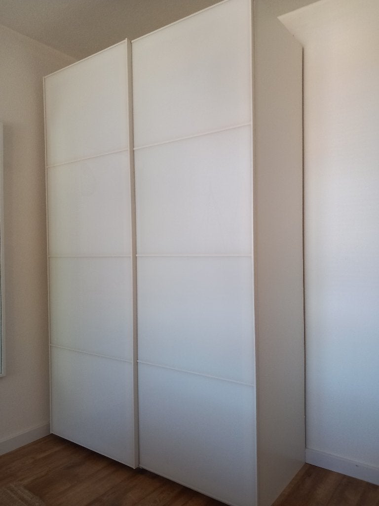 Schuifdeuren ikea pax kast wit glas, Ophalen, 200 cm of meer, 150 tot 200 cm, 50 tot 75 cm