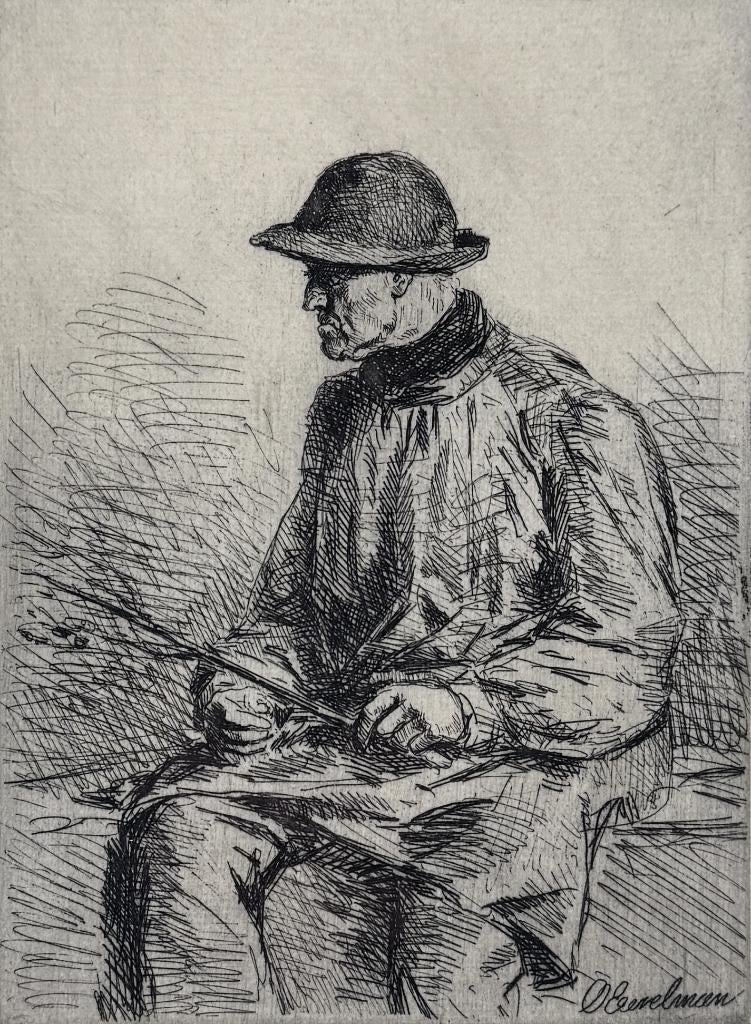 111. Ets, Otto Eerelman - “Studie van een boer”, Ophalen of Verzenden