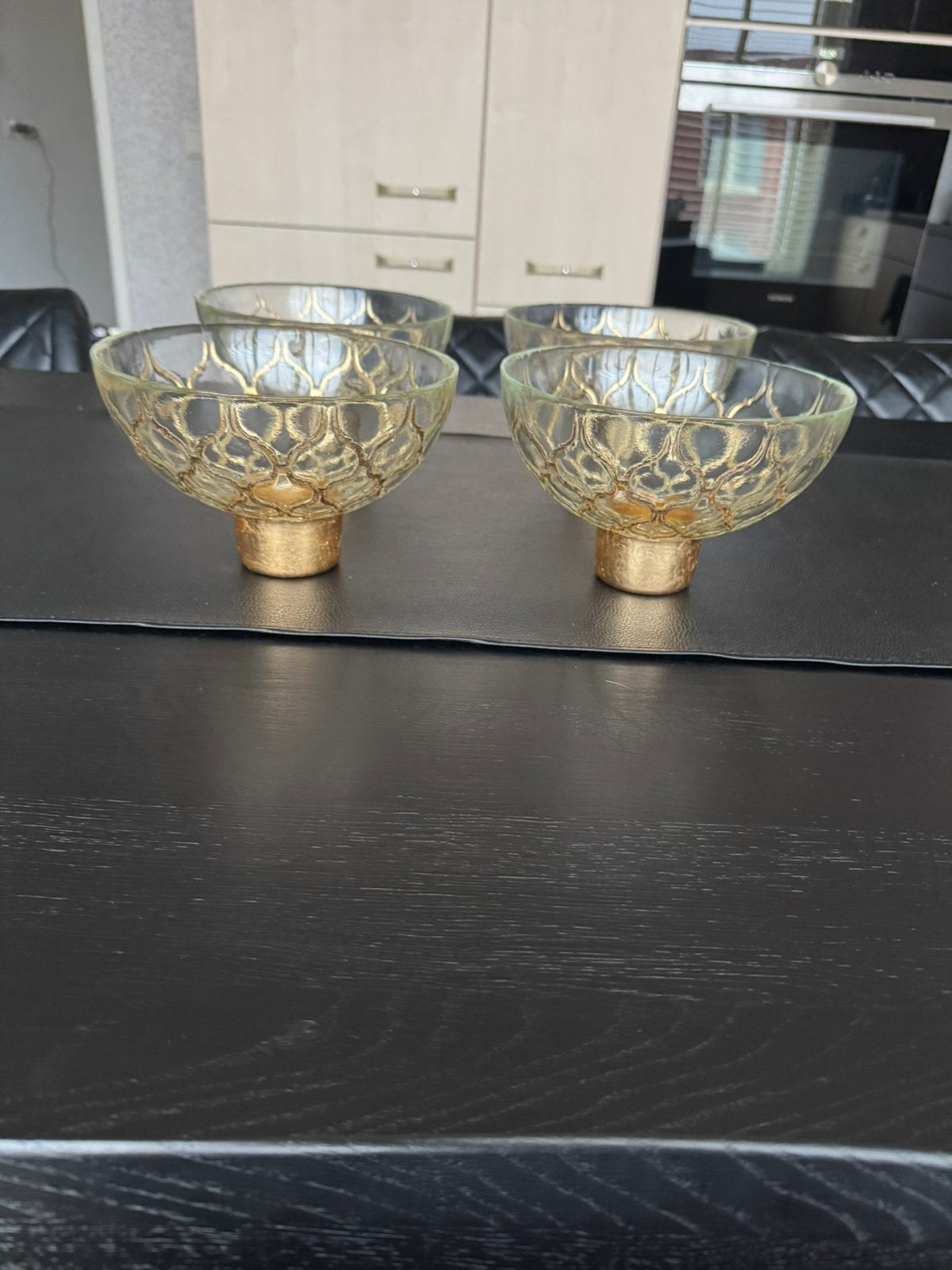 Nieuwe 4 stuks glazen kommetjes.20 Cm., Overige typen, Ophalen of Verzenden, Nieuw, Glas