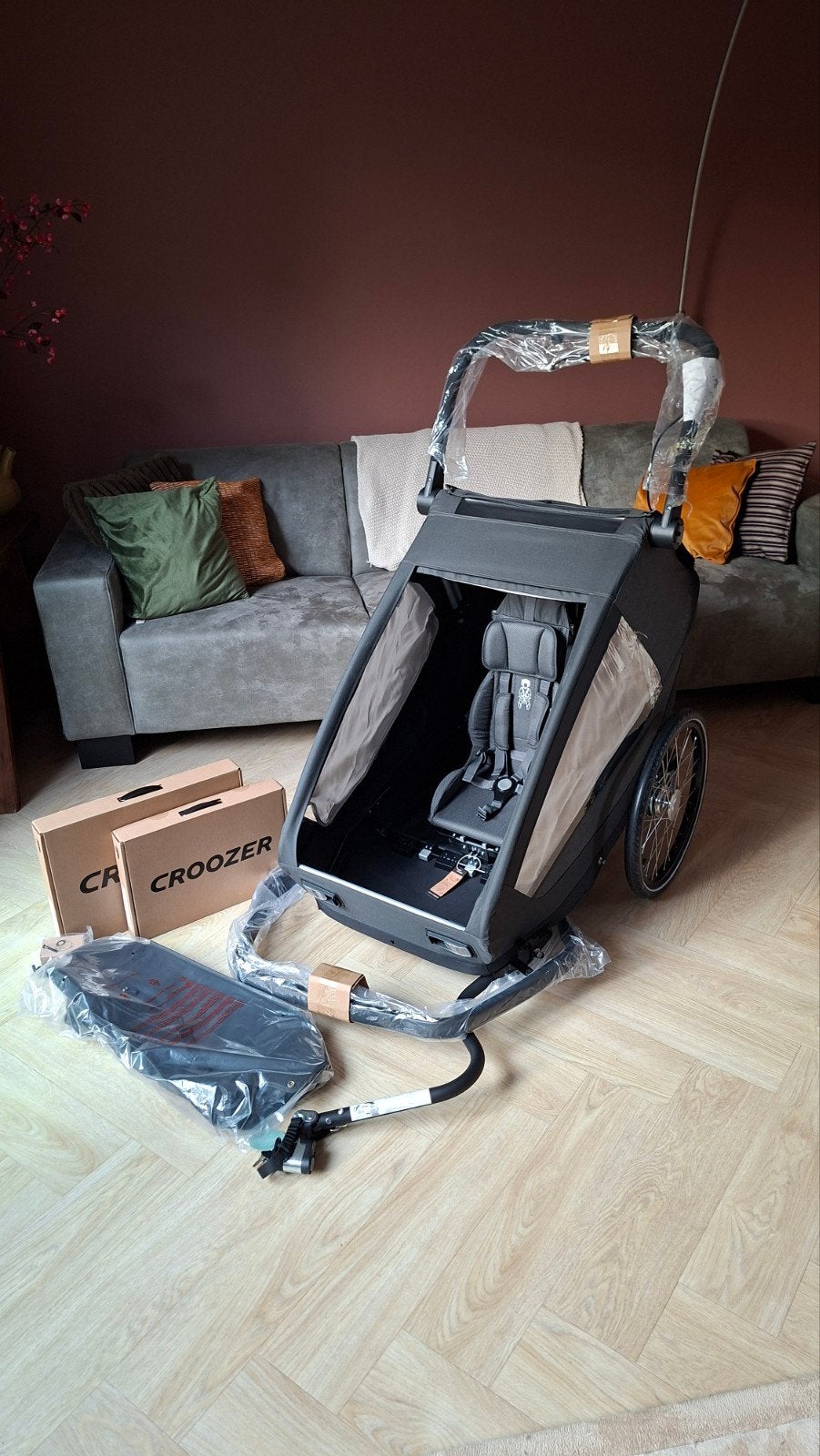NIEUW Croozer Yuuna kinderkar met premium zitje!, Fietsen en Brommers, Fietsaccessoires | Aanhangers en Karren, Ophalen, Opvouwbaar