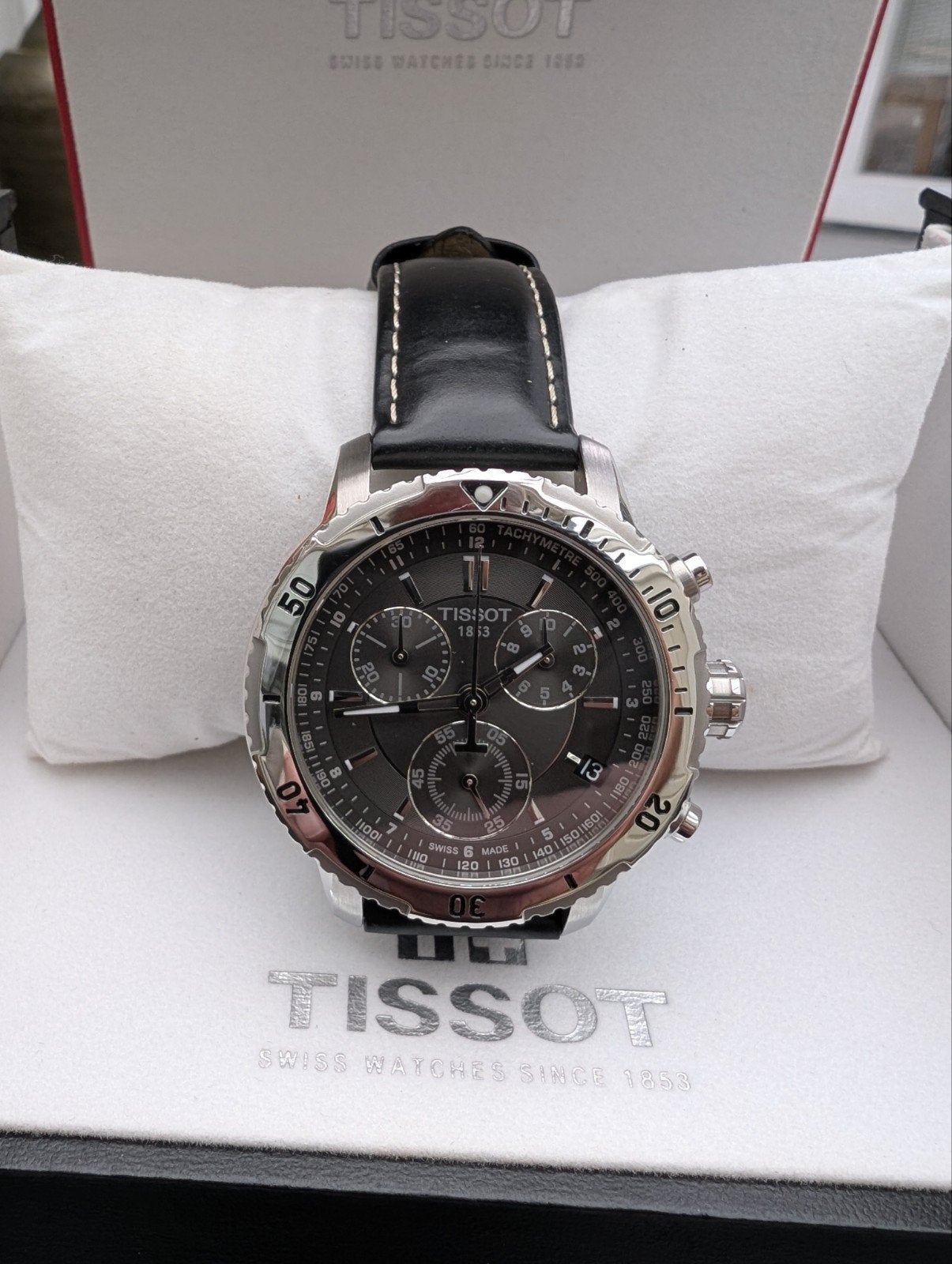 Tissot T-Sport PRC 200 Chronograaf Herenhorloge, Overige merken, Leer, Staal, Polshorloge