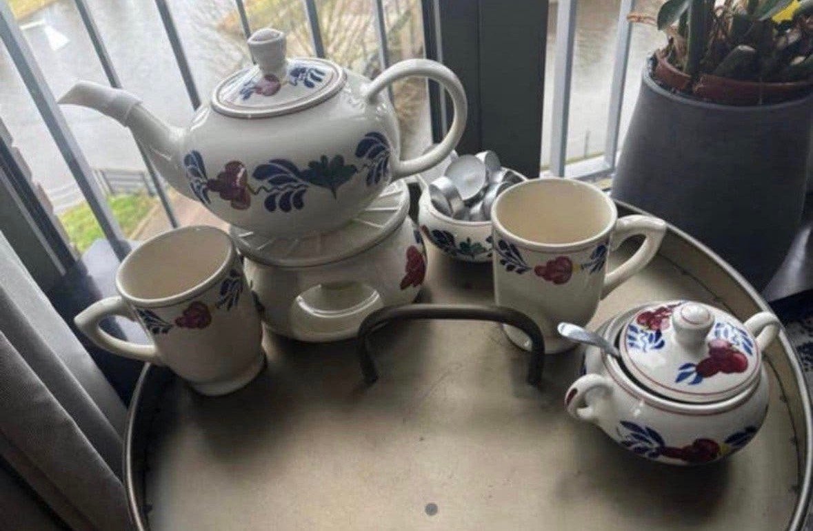 Boerenbont servies, Ophalen