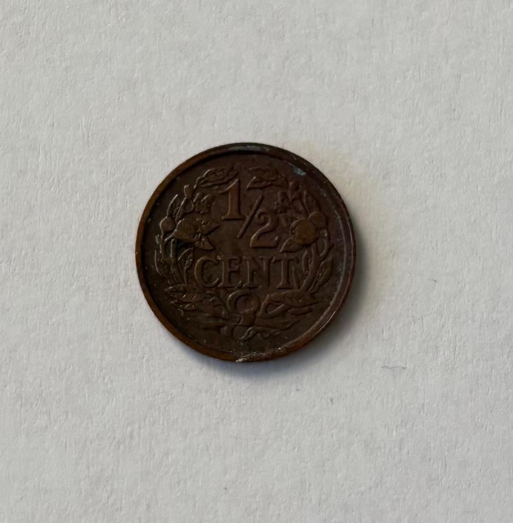 Halve cent - 1930, Ophalen of Verzenden, Koningin Wilhelmina, 1 cent, Losse munt