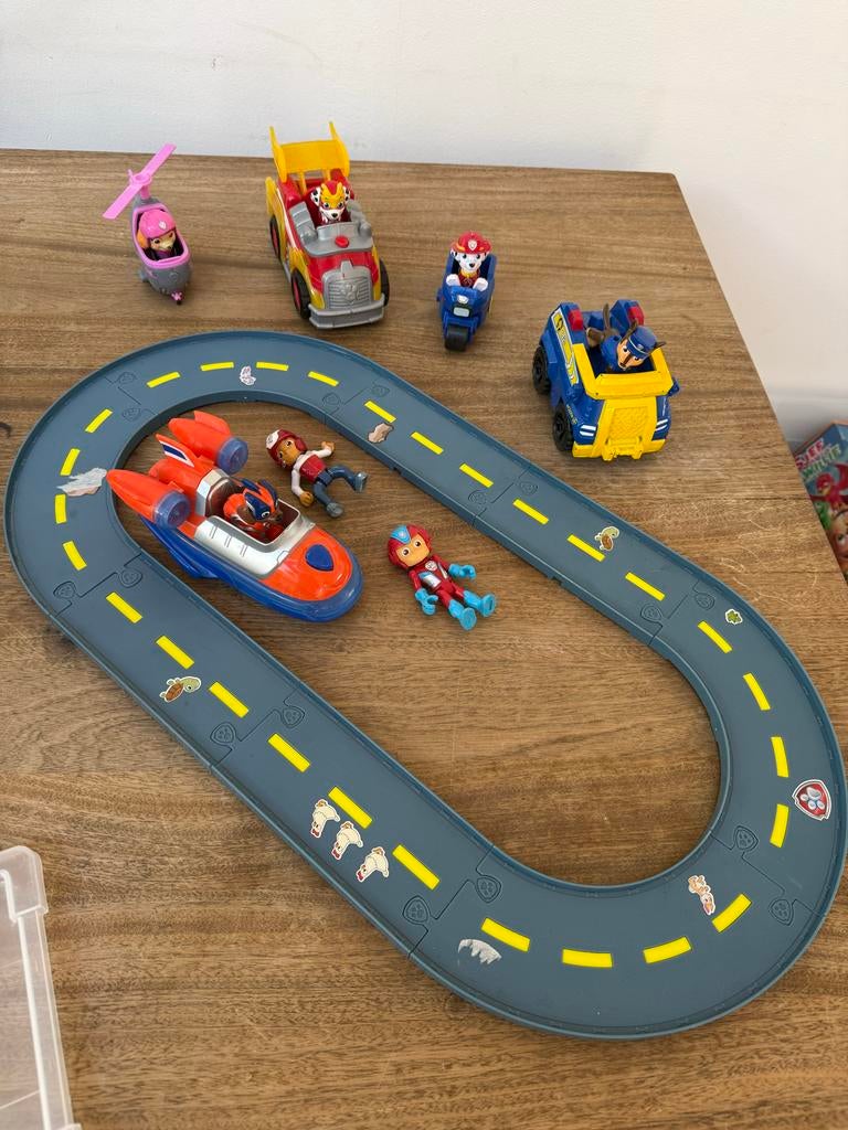 Paw Patrol speelset met voertuigen en figuren, Ophalen of Verzenden, Gebruikt, Jongen of Meisje