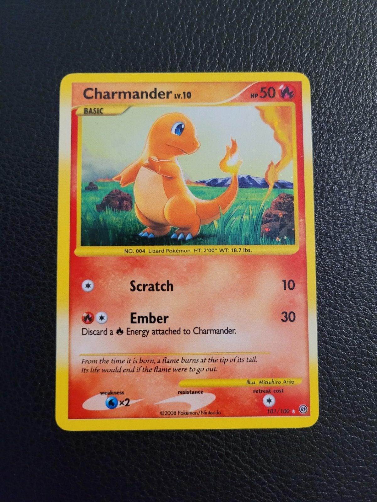 Charmander LV.10 Pokémon Kaart 101/100 (2008) Stormfront, Verzenden, Zo goed als nieuw, Losse kaart, Foil