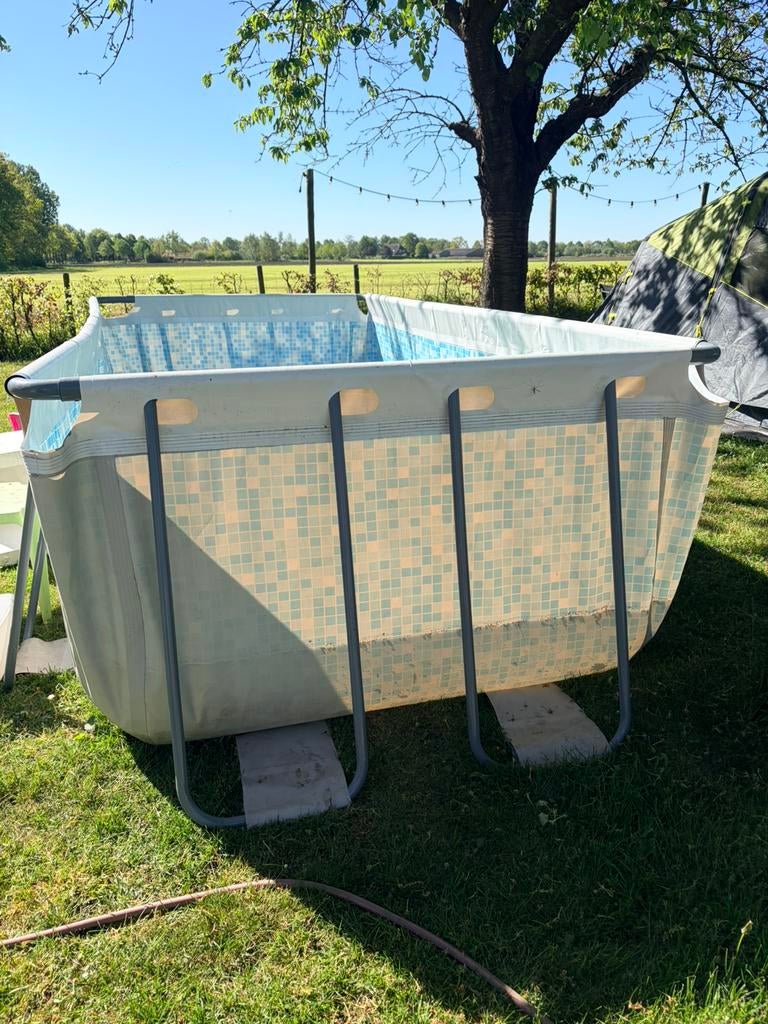 Avenli opzetzwembad / frame zwembad rechthoekig incl. ladder, Ophalen, 200 tot 300 cm, Zo goed als nieuw, Opzetzwembad