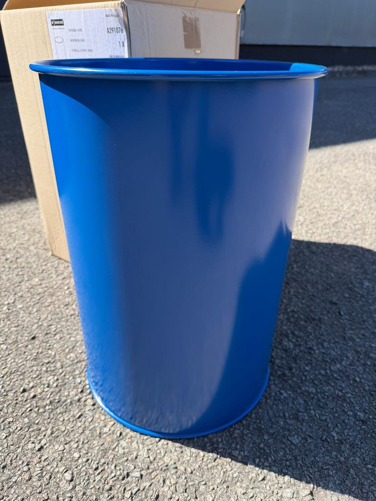 Smead Ronde Papierbak - Blauw (RAL 5010) 14 stuks, Nieuw, Ophalen of Verzenden, 20 tot 30 liter, Metaal