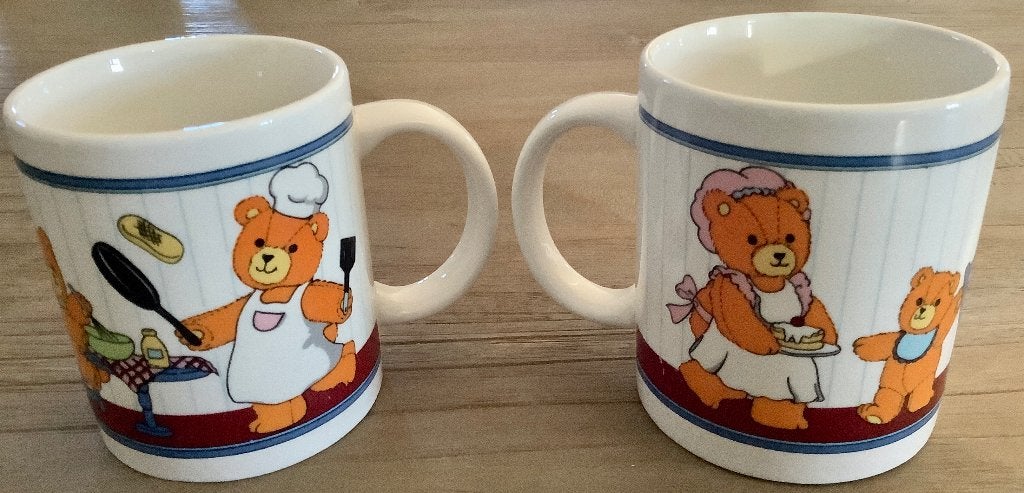 NIEUW 2 beren die pannenkoeken bakken mokken, Huis en Inrichting, Nieuw, Ophalen of Verzenden, Overige stijlen, Kop(pen) en/of Schotel(s)