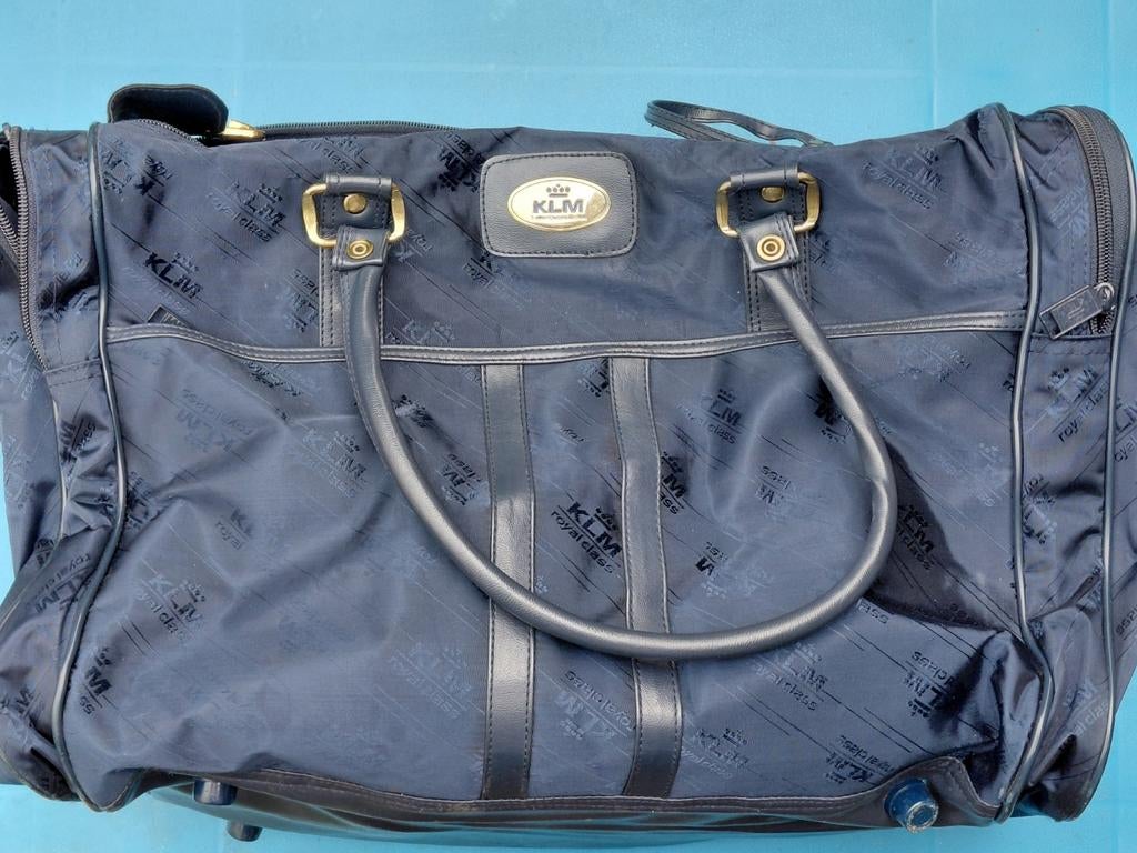 KLM Tas vintage, 40 tot 60 cm, 30 cm of meer, Blauw, Minder dan 35 cm