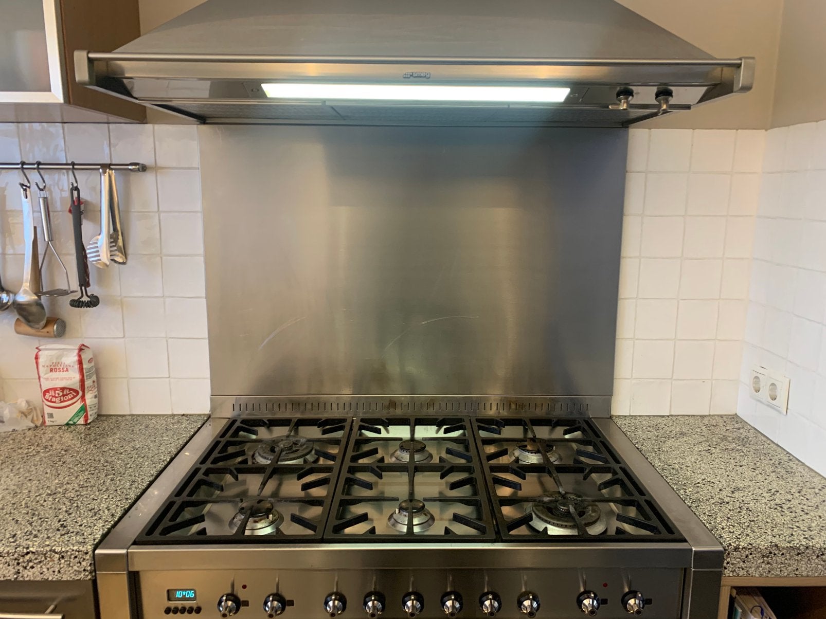 Smeg afzuigkap 100 cm, Ophalen, Gebruikt, Wandschouwkap, Vrijstaand