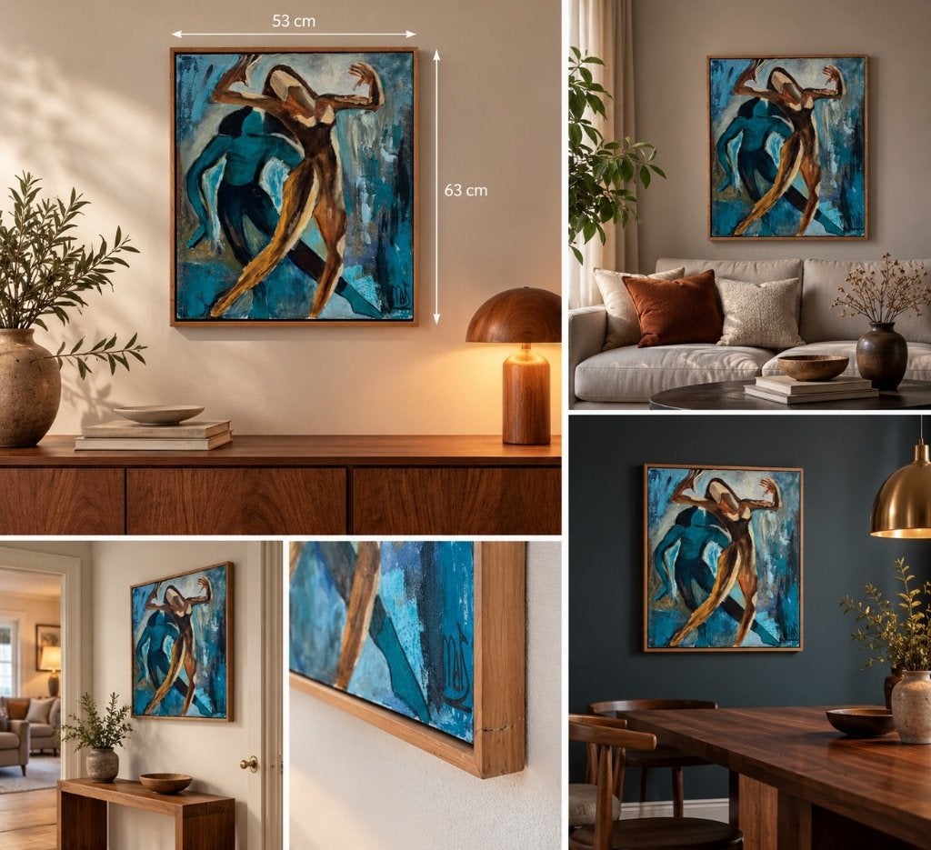 Modern figuratief schilderij – dansende figuren – gesigneerd, Ophalen of Verzenden