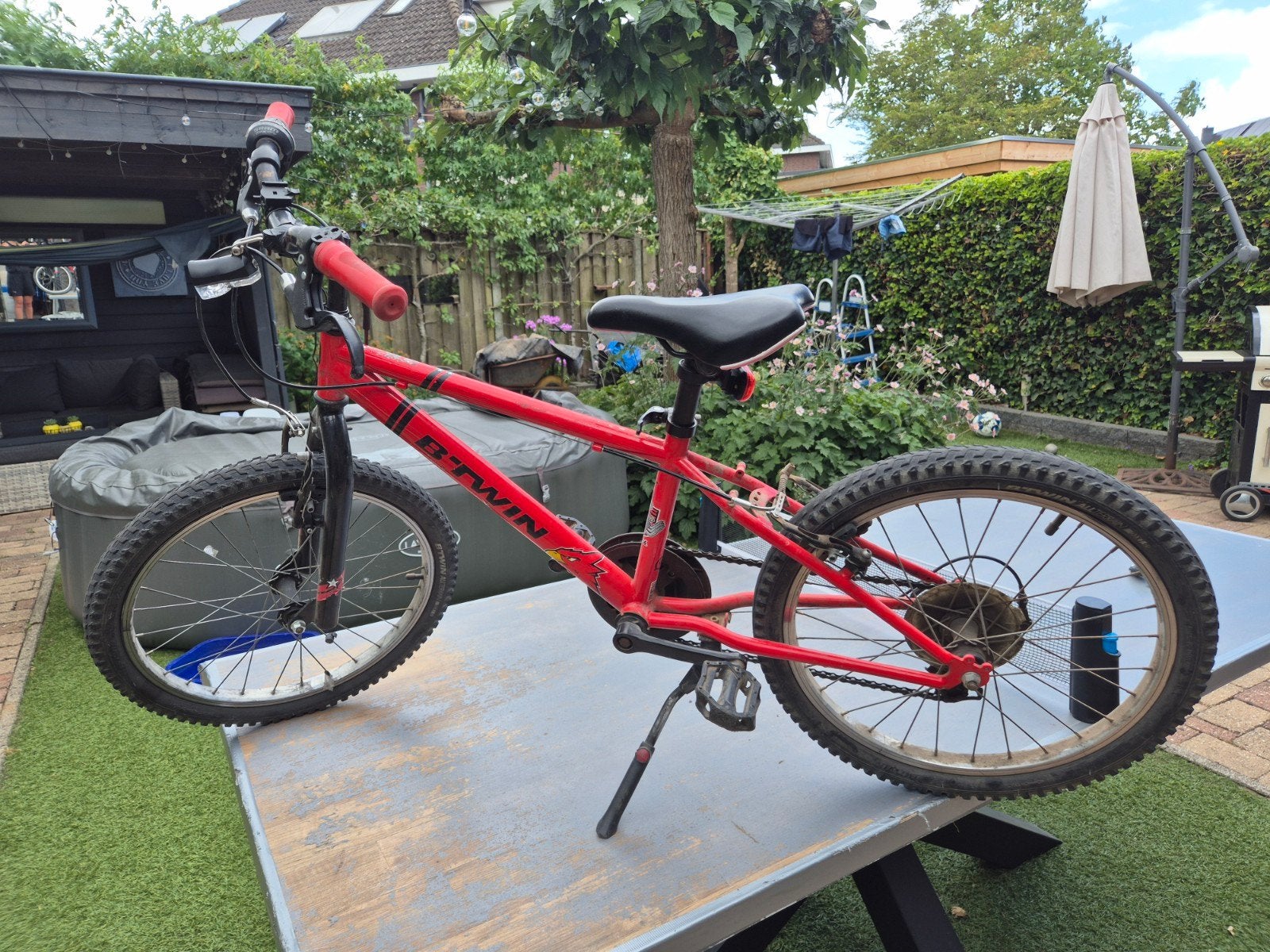 Mountainbike voor een stoere jongen uit gr 3/4, Fietsen en Brommers, Ophalen of Verzenden, Gebruikt, Staal, Minder dan 16 inch