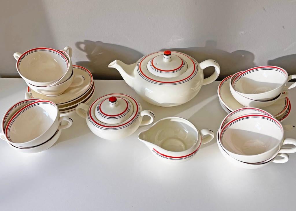 Oud Theeservies, Societe Ceramique, Ophalen of Verzenden