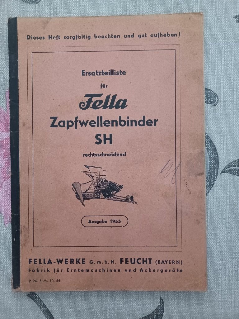 Onderdelenboek Fella zelfbinder SH, Ophalen of Verzenden, Gelezen, Tractor en Landbouw