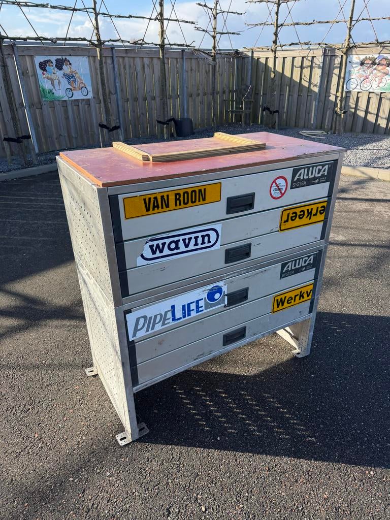 Aluca aluminium laden kast voor gereedschap, Ophalen, Gebruikt