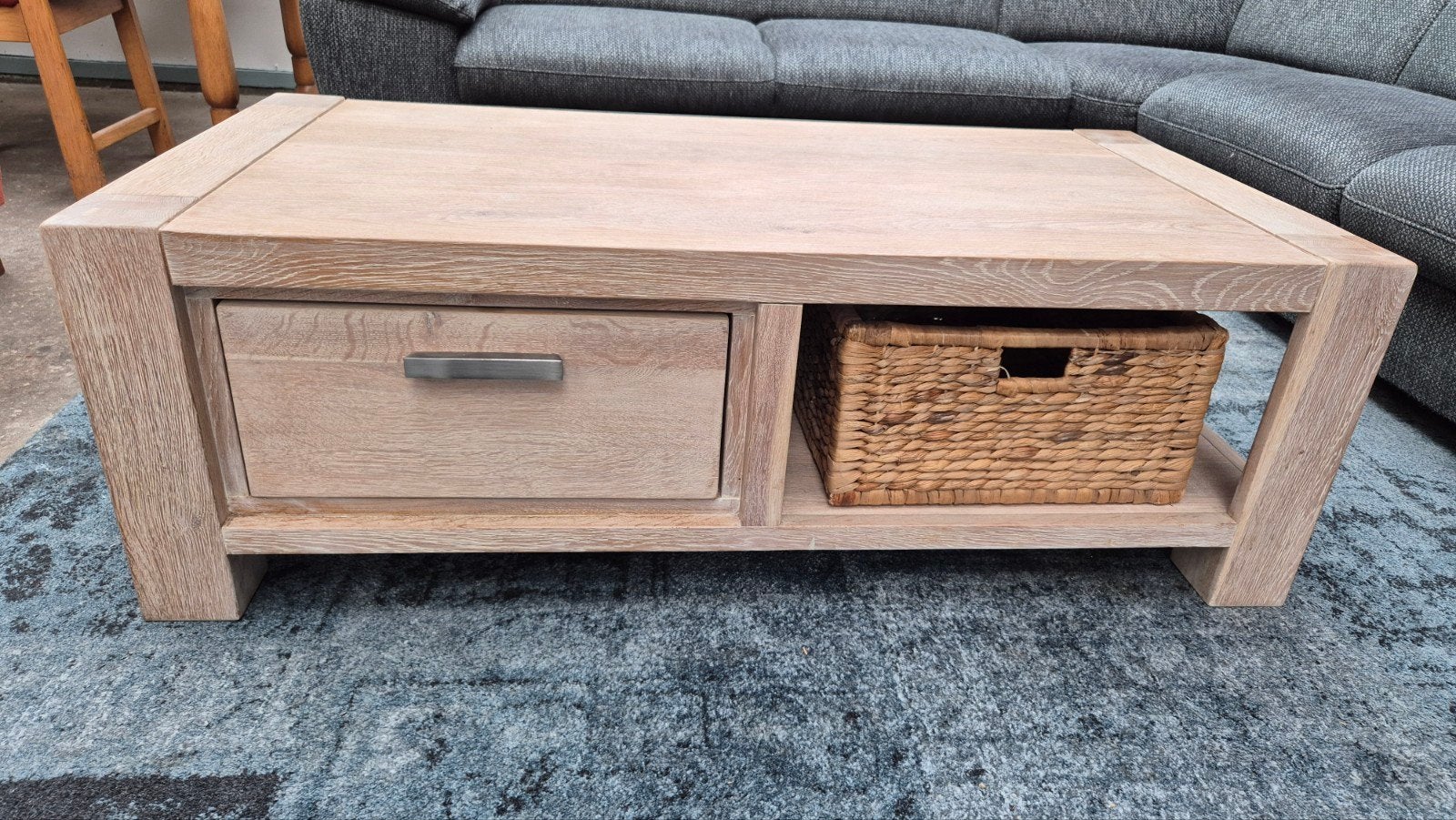 salontafel, Ophalen, Eikenhout, Stoer, 100 tot 150 cm
