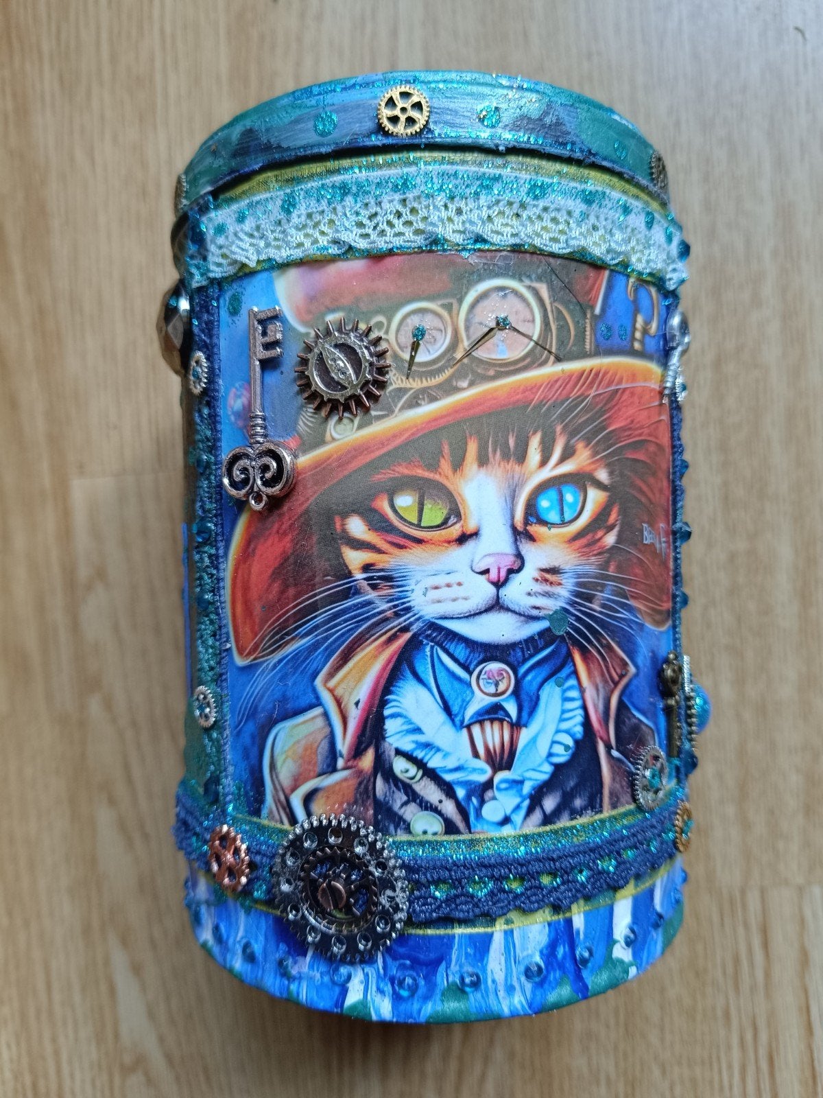 Steampunk Cat, Ophalen of Verzenden, Nieuw, Rechthoekig, Overige materialen