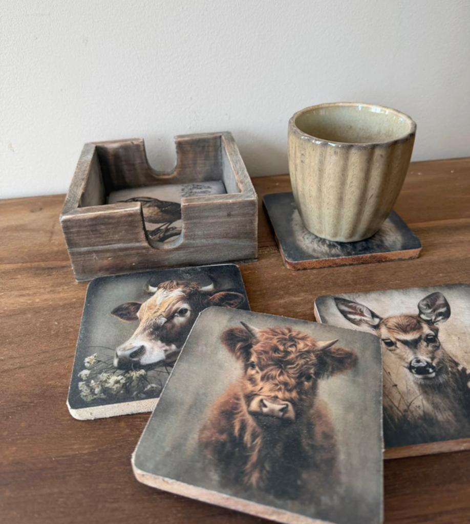 Onderzetters met leuke printjes, Ophalen, Glas of Kopje, -, -