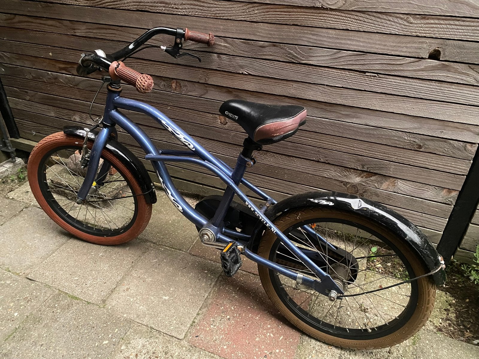 Leuke 18 inch kinderfiets, Fietsen en Brommers, Fietsen | Jongens, Terugtraprem, Gebruikt, Ophalen of Verzenden, Handrem
