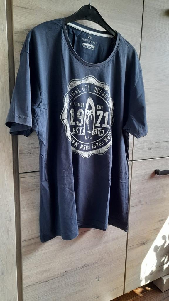 Netjes Blauw Herenshirt, 3XL., Blauw, Angelo Litrico, Overige maten, Ophalen of Verzenden