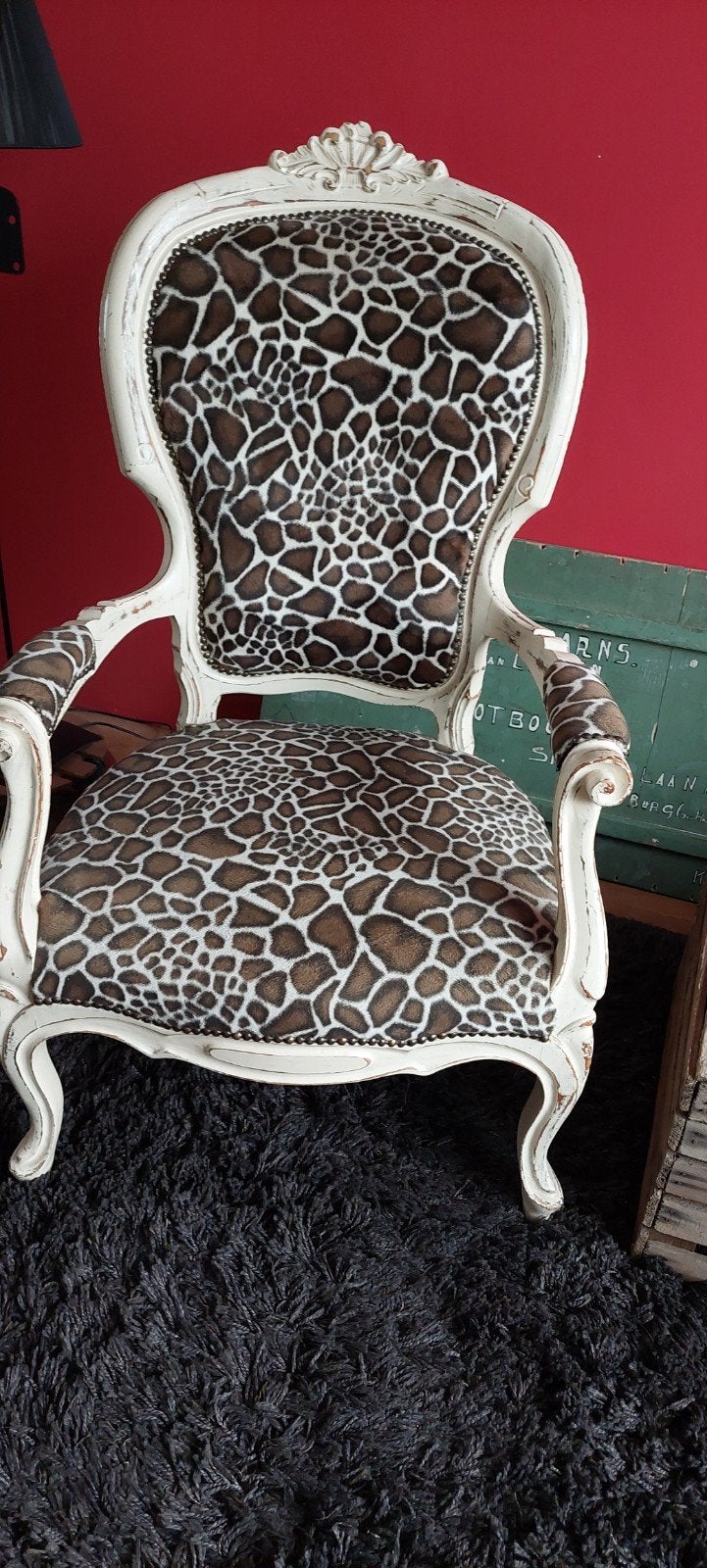 Fauteuil giraffeprint, Ophalen of Verzenden, Eén