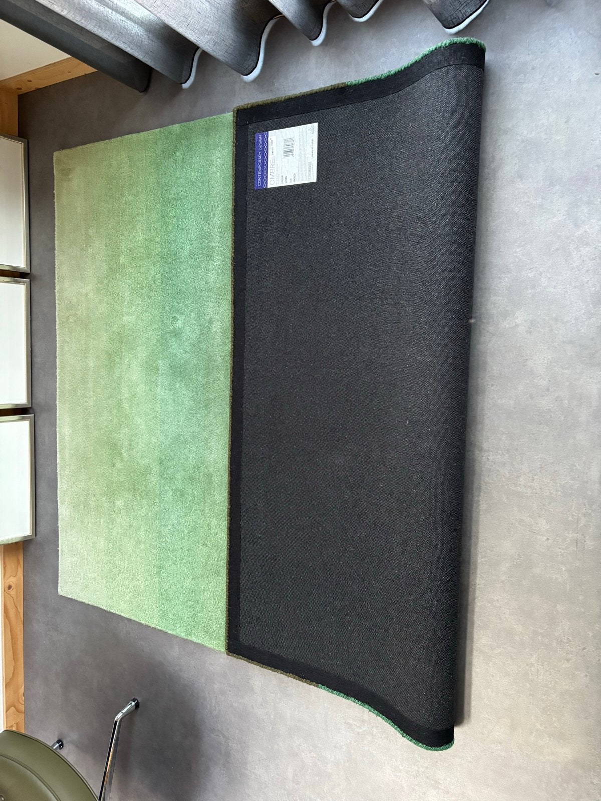 Modern groen Ombre vloerkleed - 160x230 cm, Ophalen, 150 tot 200 cm, 200 cm of meer, Zo goed als nieuw