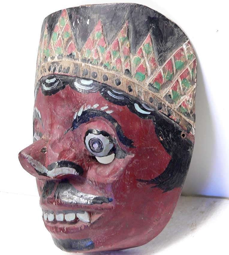 Wayang masker Indonesie ET2 Demoon Oosters Azie hout Kunst, Ophalen of Verzenden