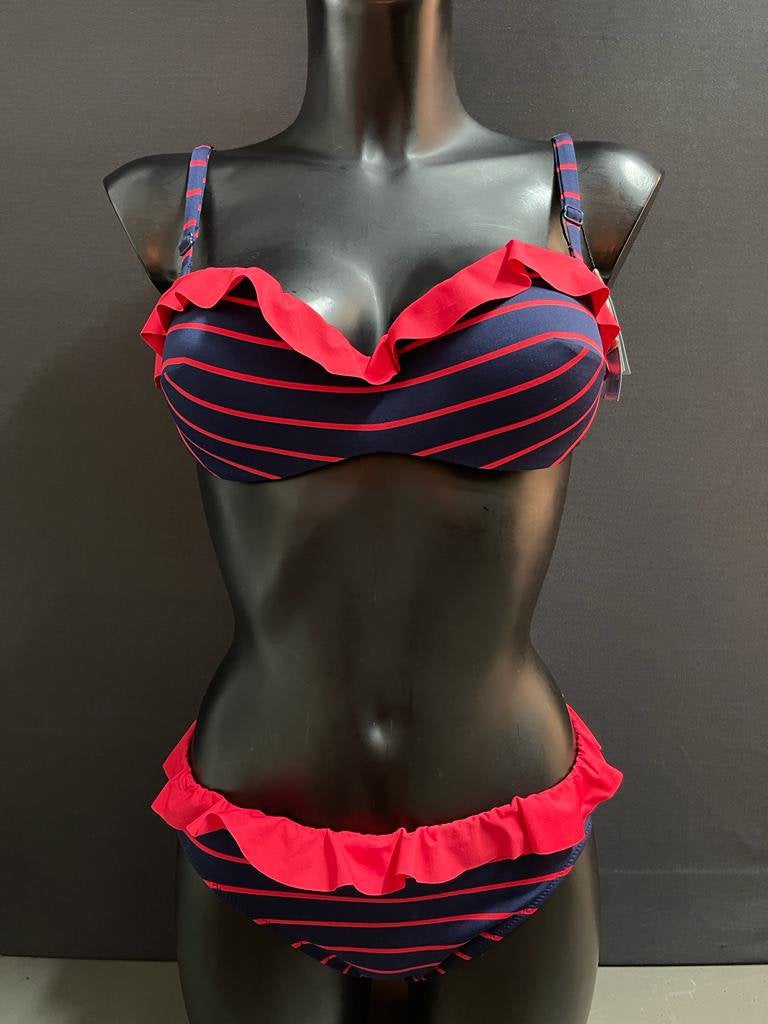 Marie jo bikini maat 85b slip  44 kan strapless celine, Verzenden, Nieuw, Blauw, Bikini