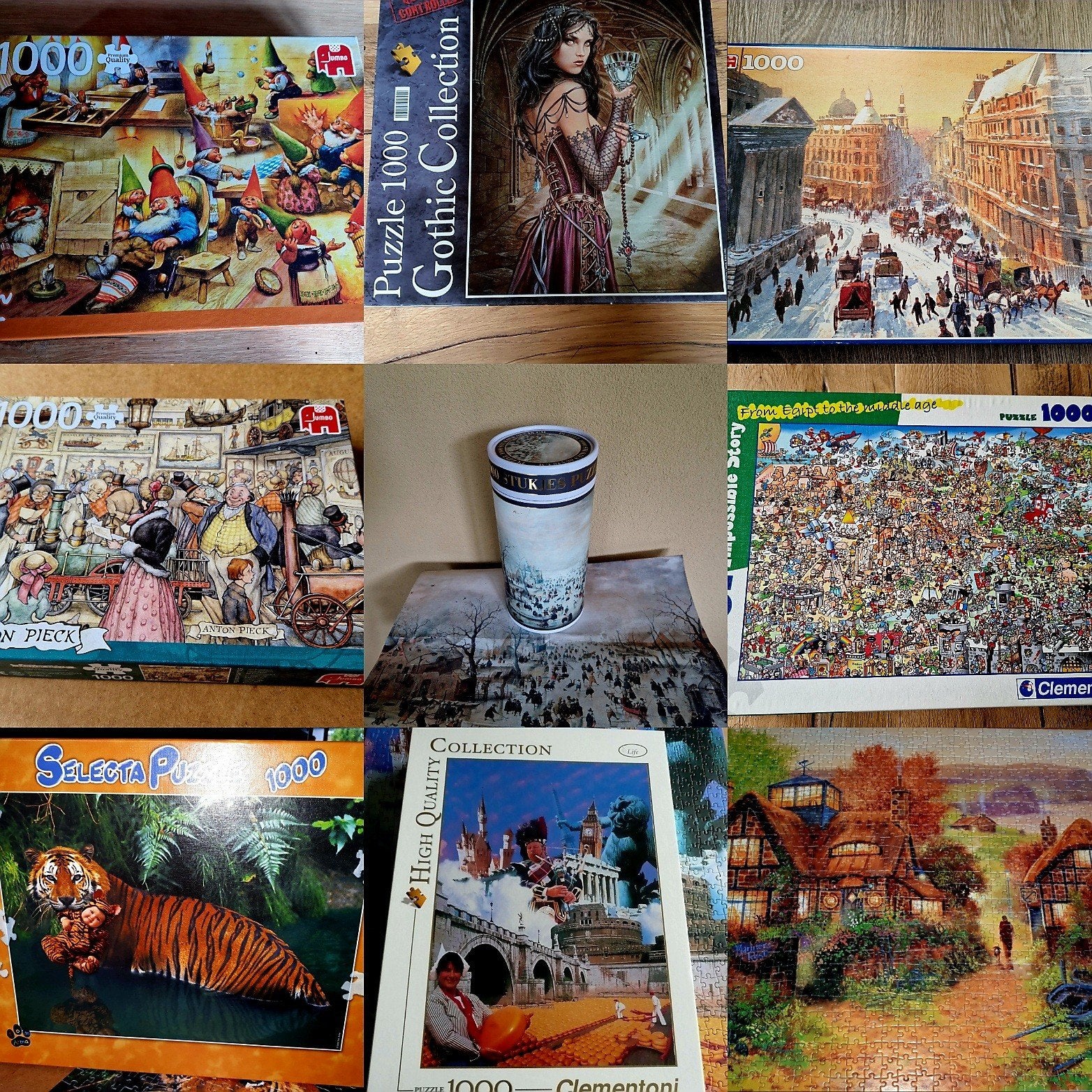 Diverse legpuzzels, 1000 stukjes, Ophalen of Verzenden, 500 t/m 1500 stukjes, Zo goed als nieuw, Legpuzzel