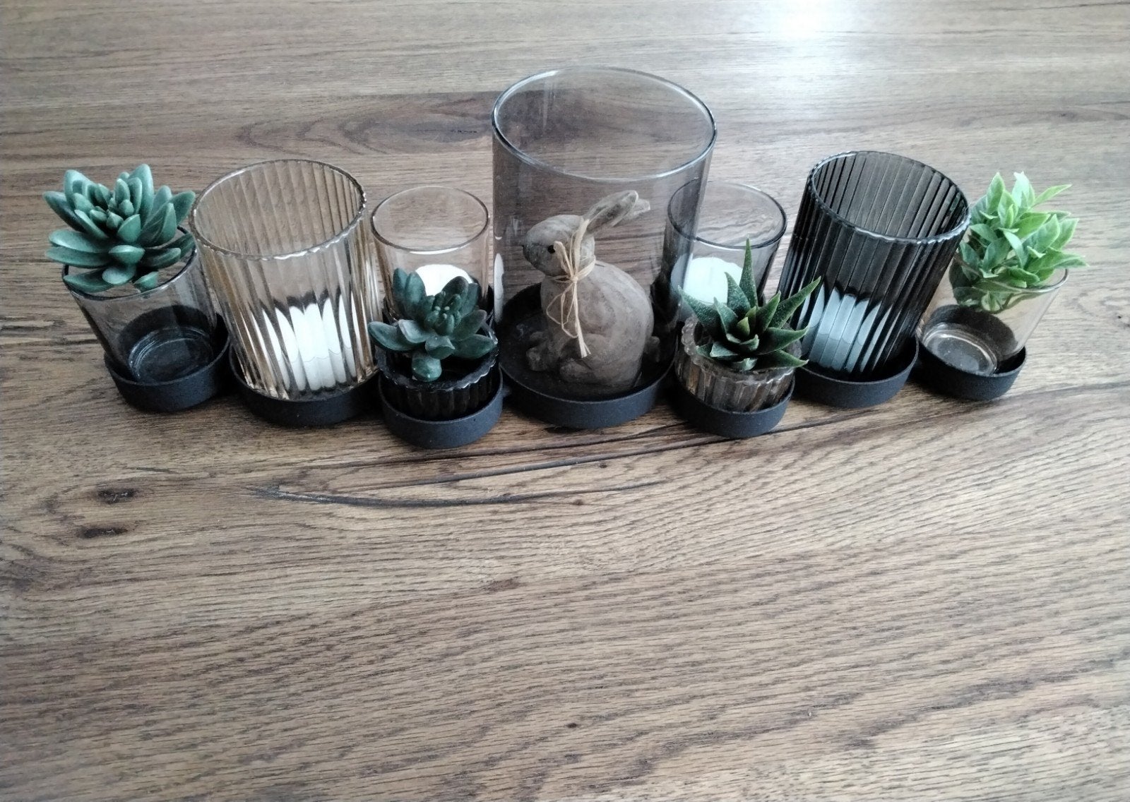 theelichthouder met 9 losse glaasjes, Ophalen