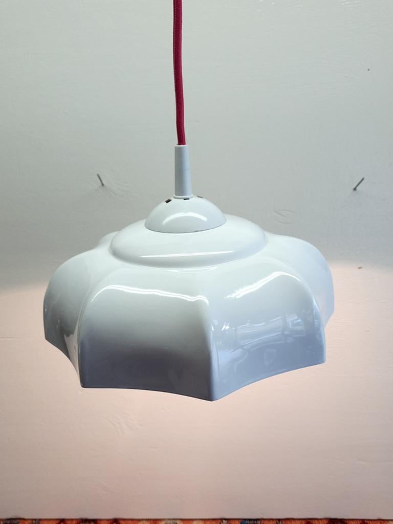 Aparte hanglamp wit metaal, lees de beschrijving, Ophalen of Verzenden, Zo goed als nieuw, Metaal