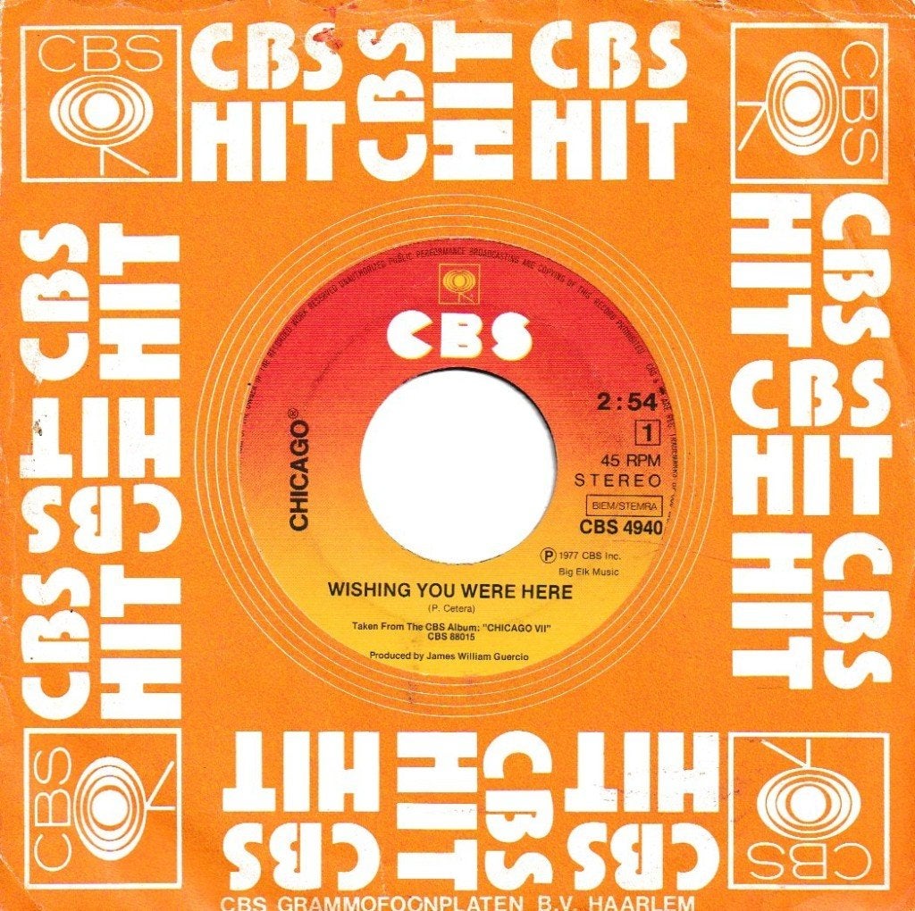 Chicago - Wishing you were here, Cd's en Dvd's, Ophalen of Verzenden, Gebruikt, 7 inch, Pop